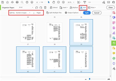 adobe split pdf